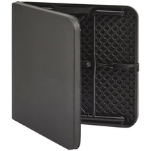 40" Plastic Adjustable Height Fold-in-Half Folding Table, Rich Black