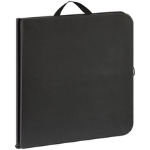 40" Plastic Adjustable Height Fold-in-Half Folding Table, Rich Black