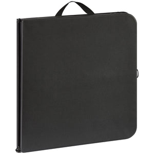 40" Plastic Adjustable Height Fold-in-Half Folding Table, Rich Black