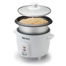 6 Cup Non-Stick Pot Style White Rice Cooker, 3 Piece